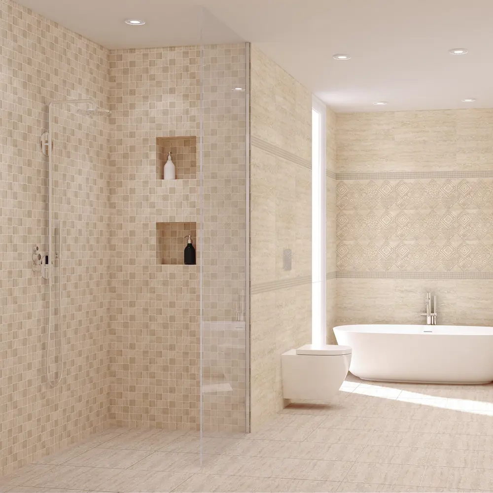 Мозаика керамическая Azori Ascoli Mosaic 30x30 см цвет бежевый STLM-2051423 - Вид №4