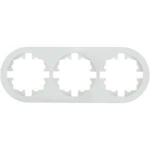 Рамка Lezard Vesna для розеток и выключателей - 3 поста, белая 89424698