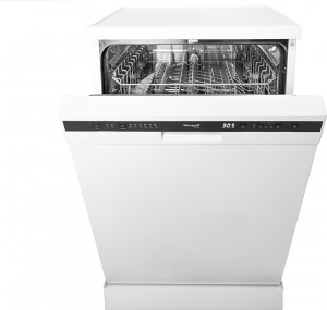 DW 6016 D Полноразмерная отдельностоящая посудомоечная машина, 60см, 12 комплектов, 6 программ, 1/2 загрузка, аквастоп, дисплей, белая Weissgauff