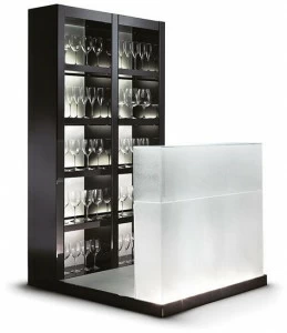 Reflex Барный шкаф из дерева и стекла со встроенной подсветкой Avantgarde