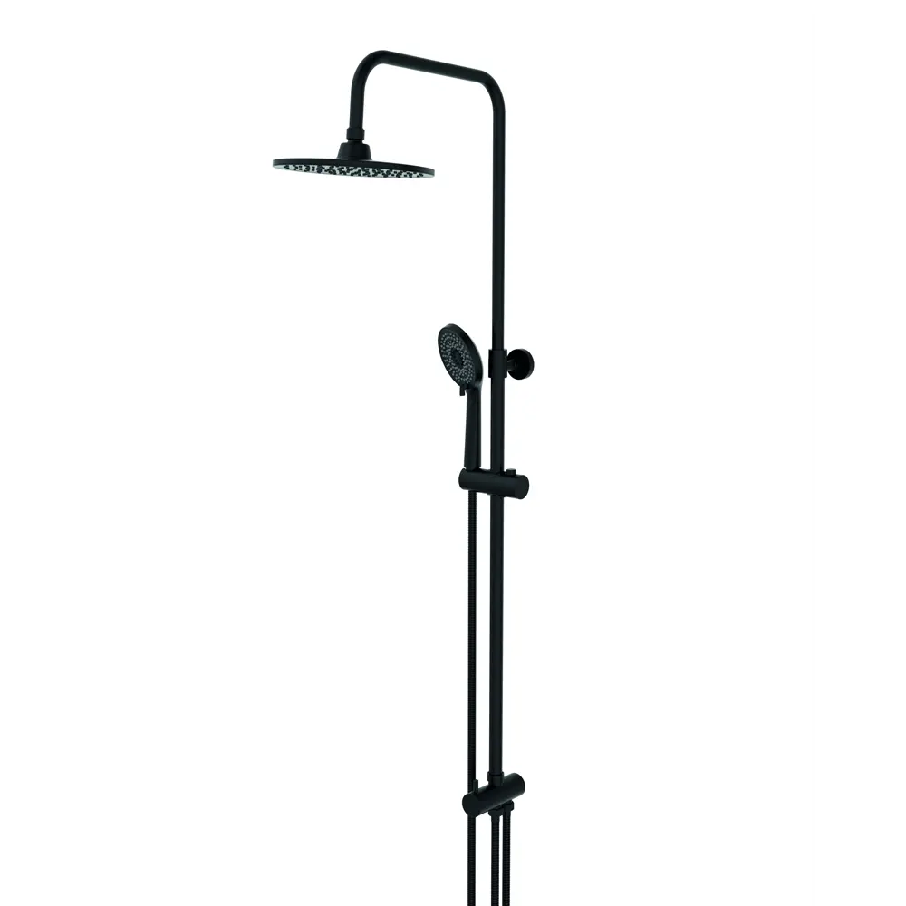 Душевая стойка для ванной с боковым креплением Терни KONSENSA черный STLM-2178531