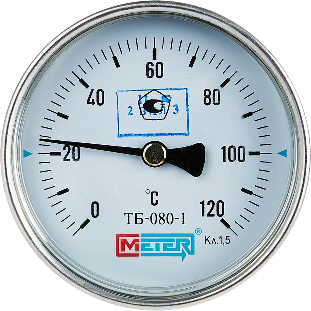 Термометр погружной Метер 120 C 100 мм 1/2" шток 100 мм