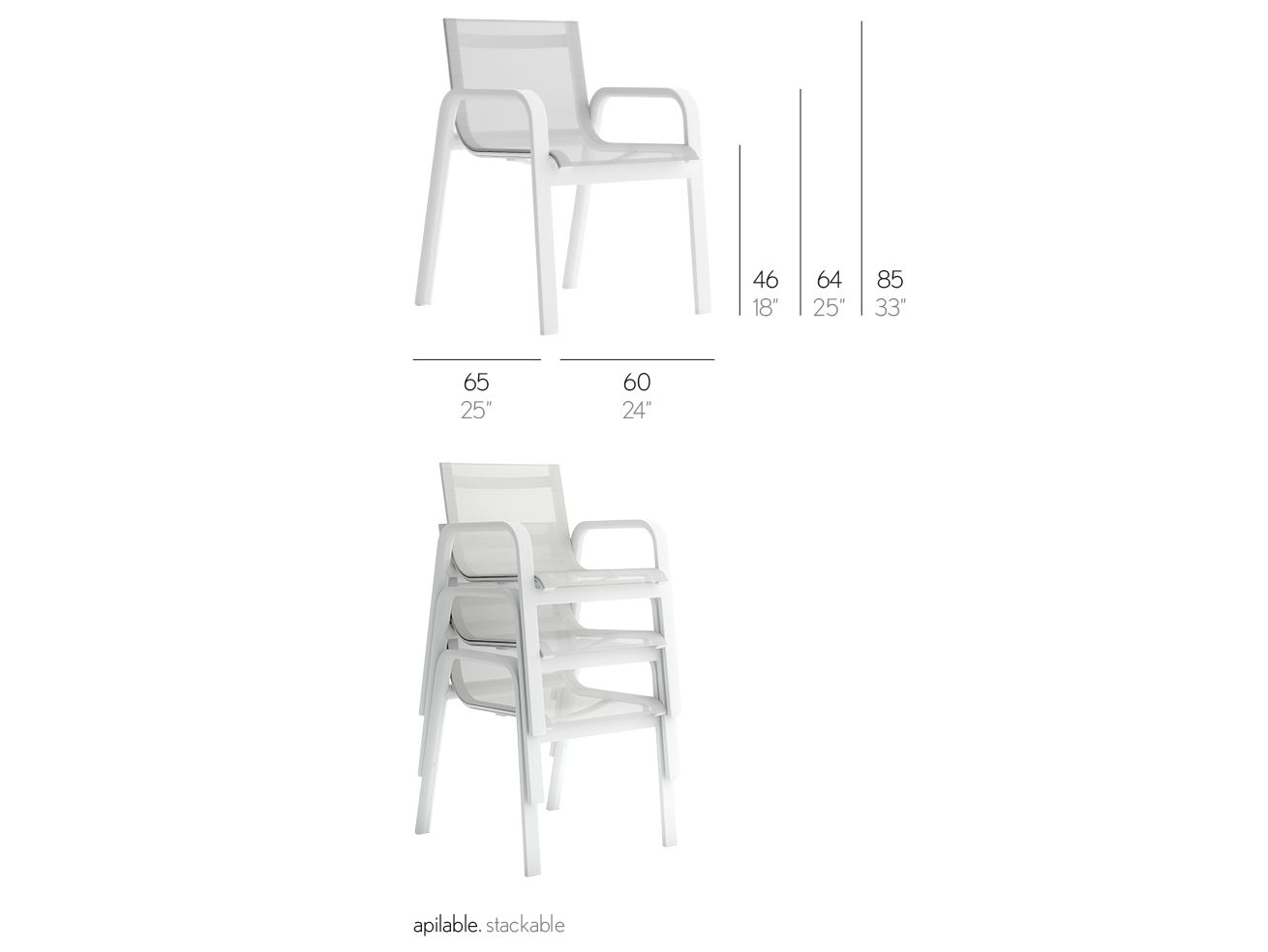 Садовое кресло Batyline® с подлокотниками GANDIABLASCO Стековая ARCH-00098668 - Вид №11