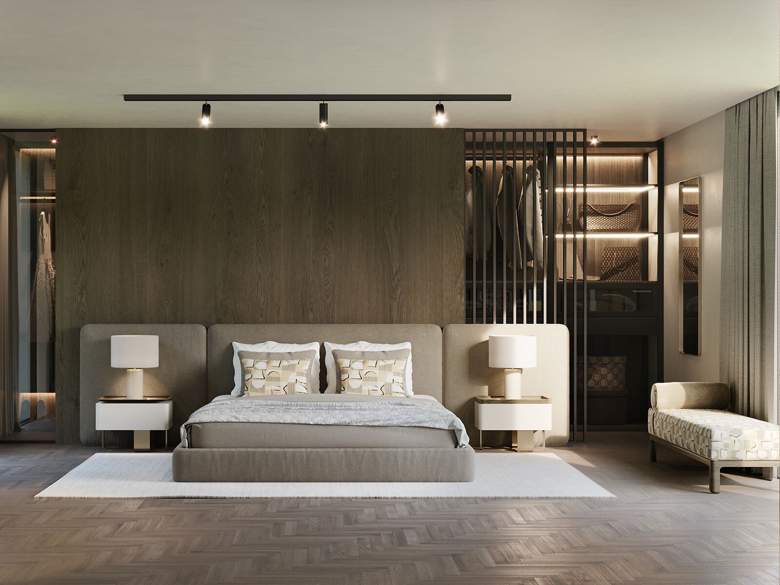 Мягкая скамейка из ткани ANA ROQUE INTERIORS ARCH-00111635 - Вид №3