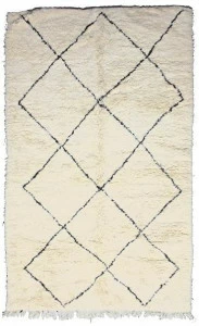 AFOLKI Прямоугольный шерстяной коврик с геометрическими мотивами Beni ourain Taa939be