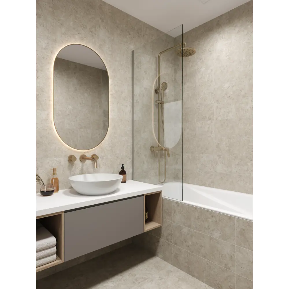 Глазурованный керамогранит LB Ceramics Древний город 19.9x60.3 см 0.96 м² матовый цвет бежевый STLM-2037379 - Вид №3