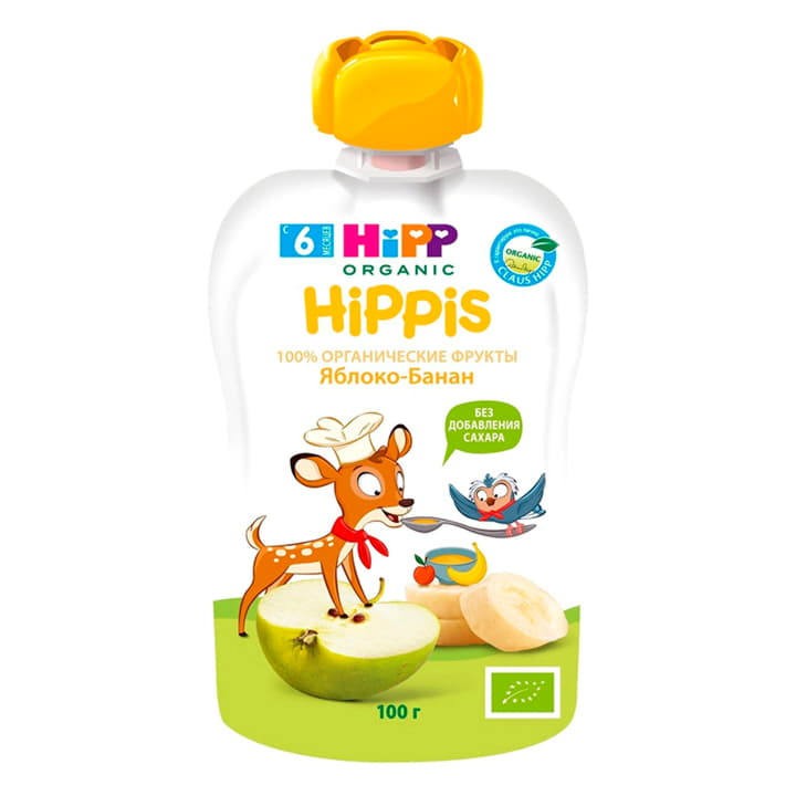 Пюре Hippis с 6 месяцев яблоко банан Hipp 100 г Santreyd 15699 - Вид №1