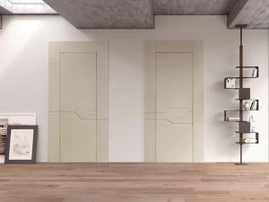 BARAUSSE Лакированная распашная дверь с пантографией и эффектом soft touch Blanc / color
