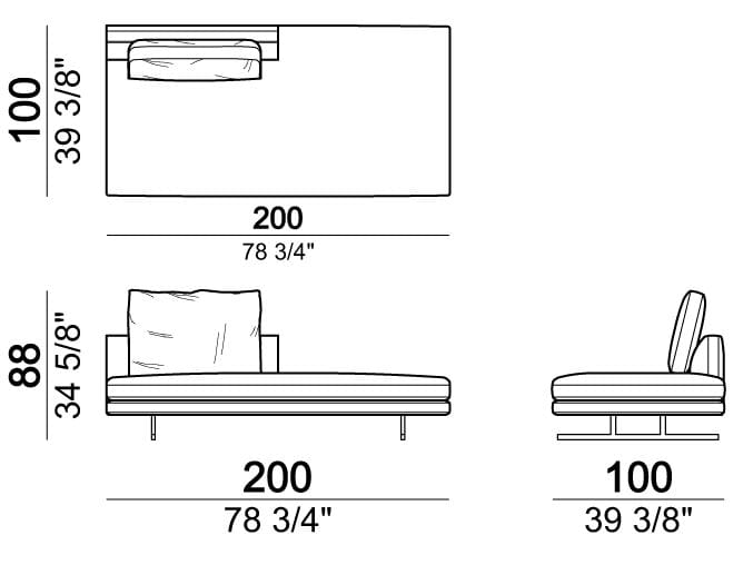 Тканевый диван с полуостровом Arketipo MOSS ARCH-00121787 - Вид №11