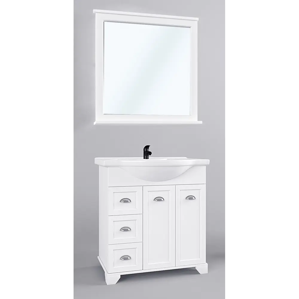 Зеркало Aquaton Шарм 75x80 см прямоугольное цвет белый STLM-2140508 - Вид №2