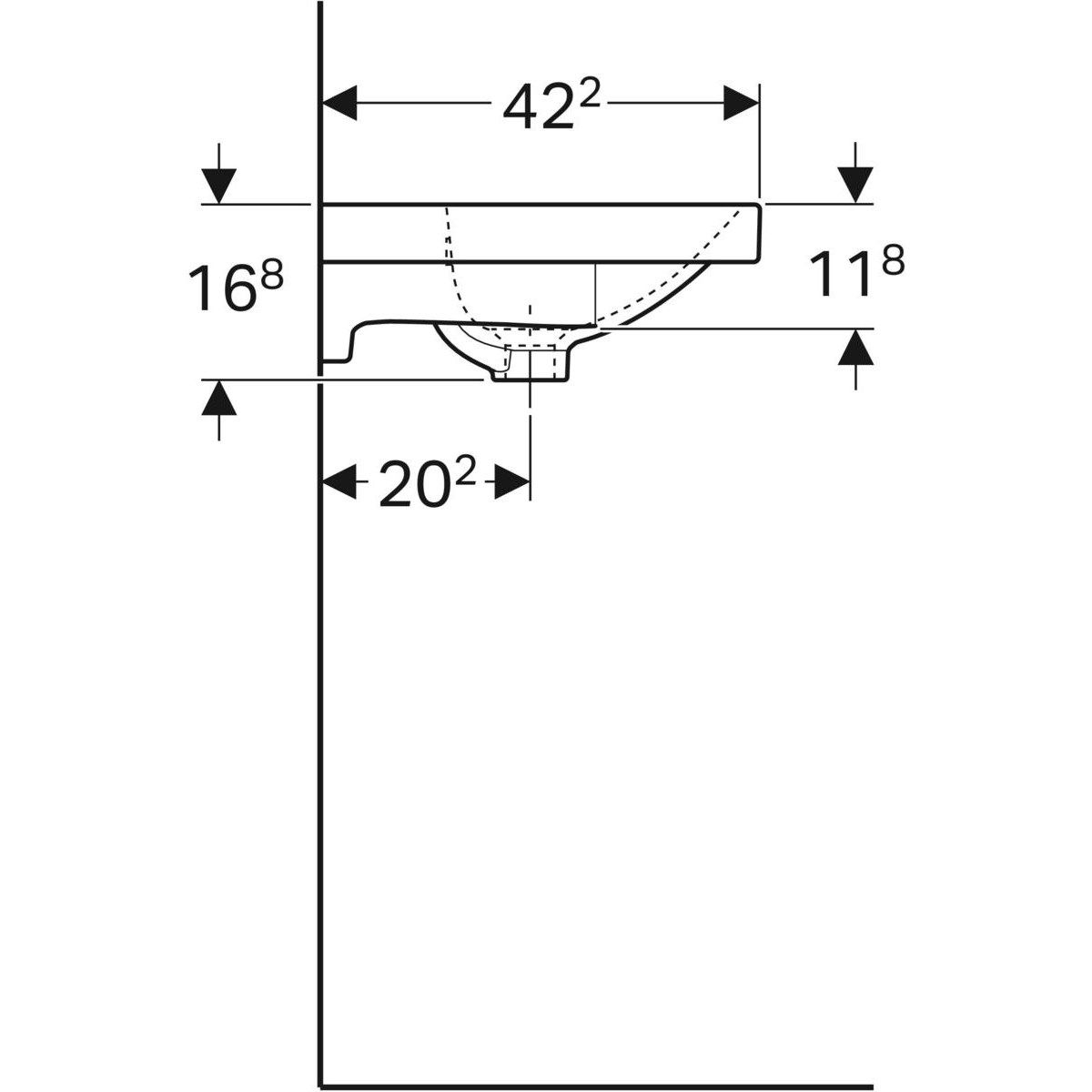 Раковина из керамогранита с столешницей Geberit Acanto ARCH-00102330 - Вид №13