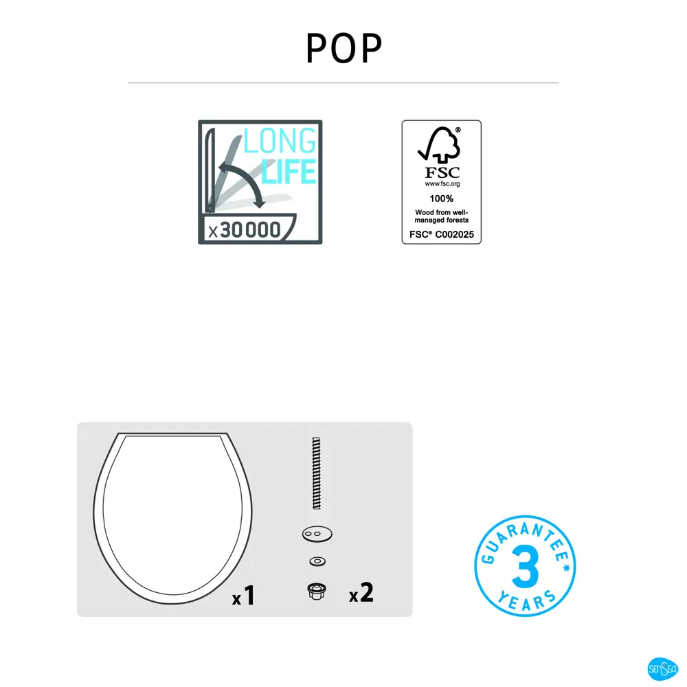 Сиденье для унитаза Sensea Pop цвет белый глянец STLM-2059493 - Вид №8