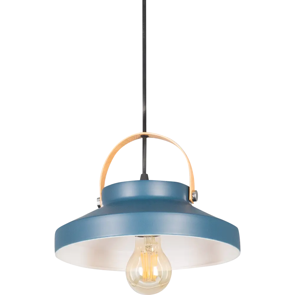 Подвесной светильник Toplight Wendi, 1 лампа, 7 м², цвет синий/дерево STLM-2118213 - Вид №1