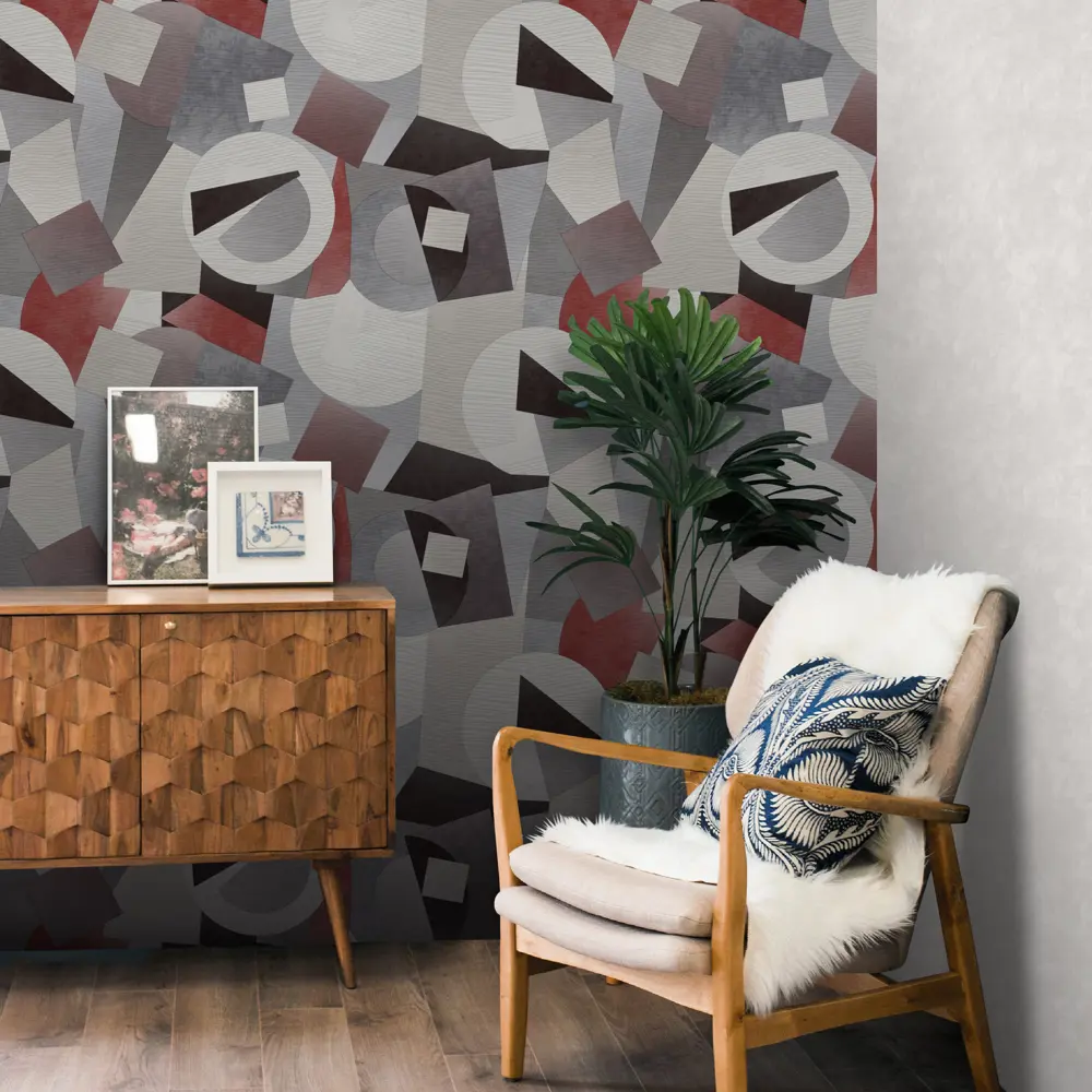 Обои флизелиновые Deco-Deco Forma серые 1.06 м DD6012-07 88479671 STLM-2191199 Santreyd - Вид №3