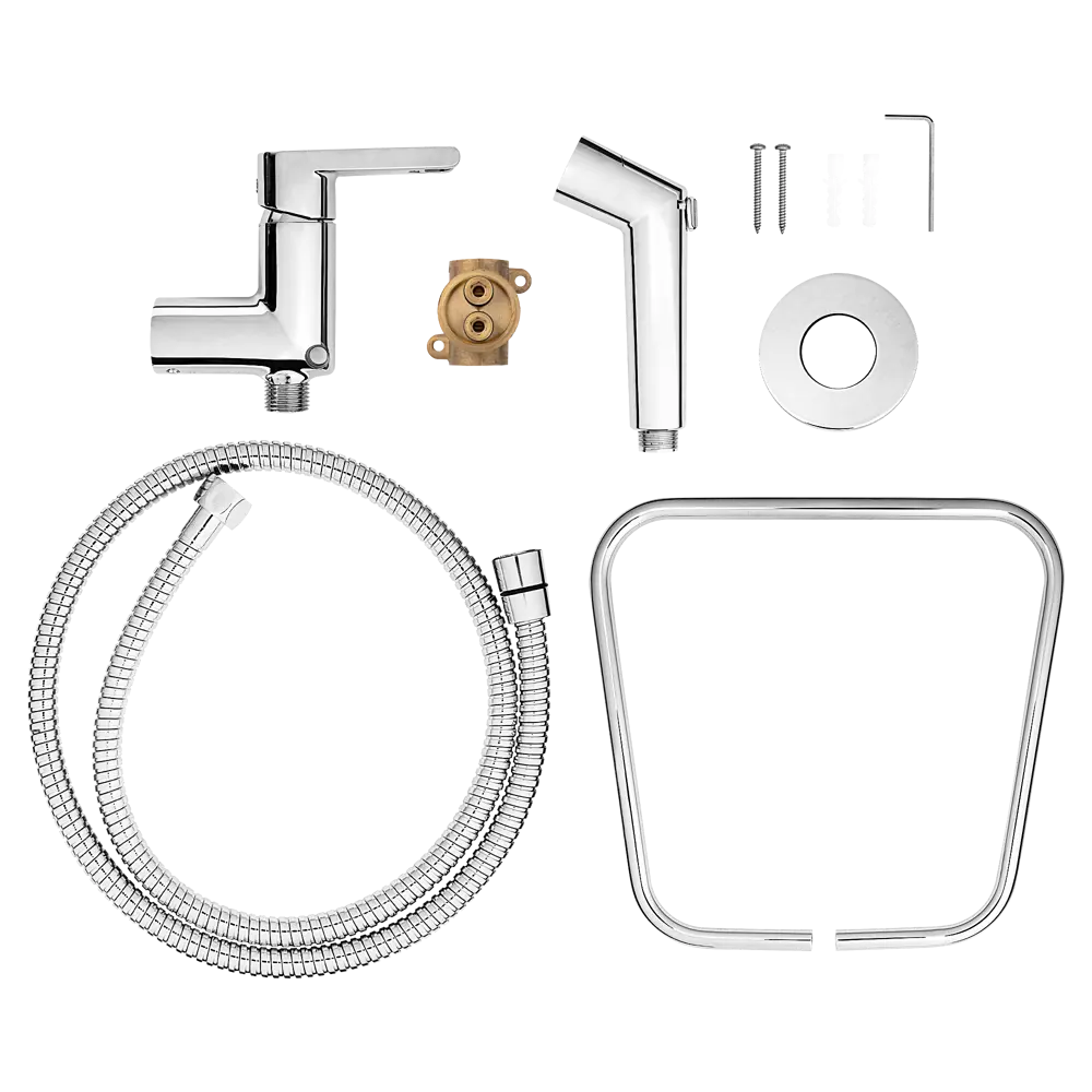 Гигиенический душ KONSENSA Нарни KA2401, набор со смесителем, цвет хром STLM-2179863 - Вид №5