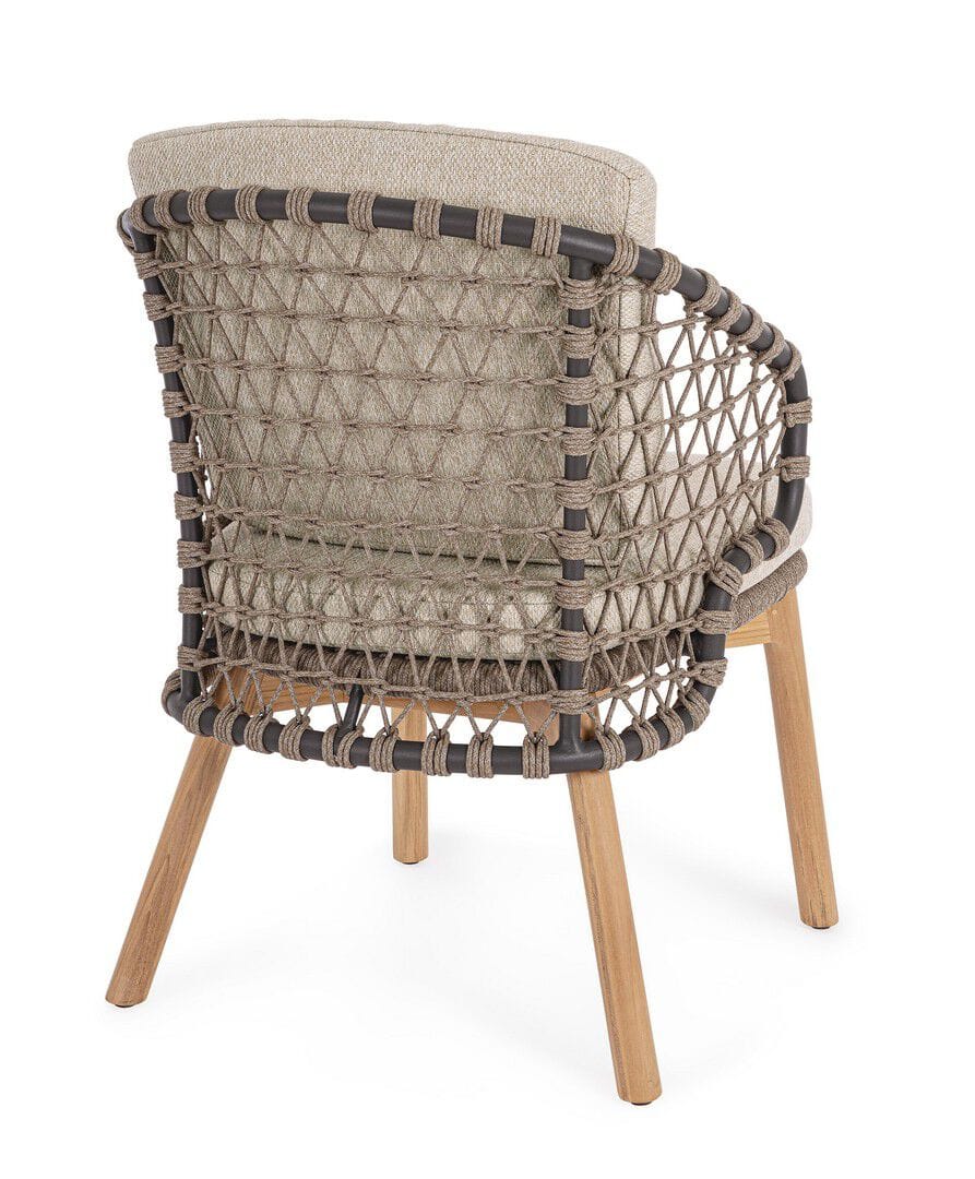 Веревочный садовый стул со встроенной подушкой BIZZOTTO Eularia ARCH-00022493 - Вид №3