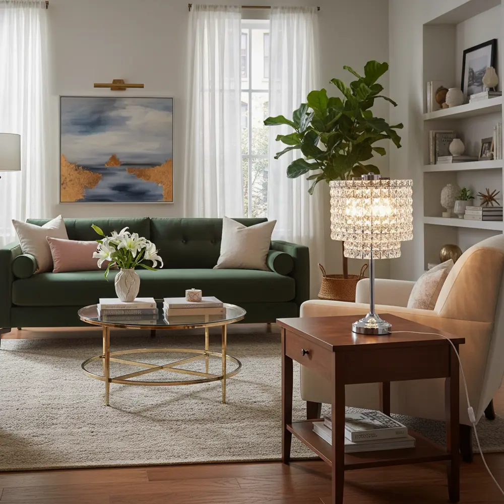 Настольная лампа Estares Diona цвет хром STLM-2010014 - Вид №4