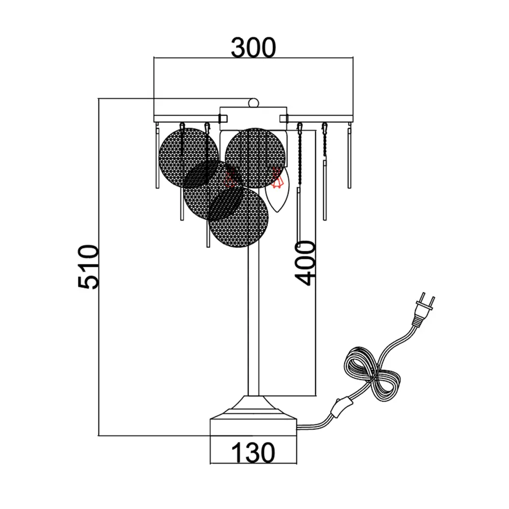 Настольная лампа Estares Telia цвет бронза STLM-2155574 - Вид №5