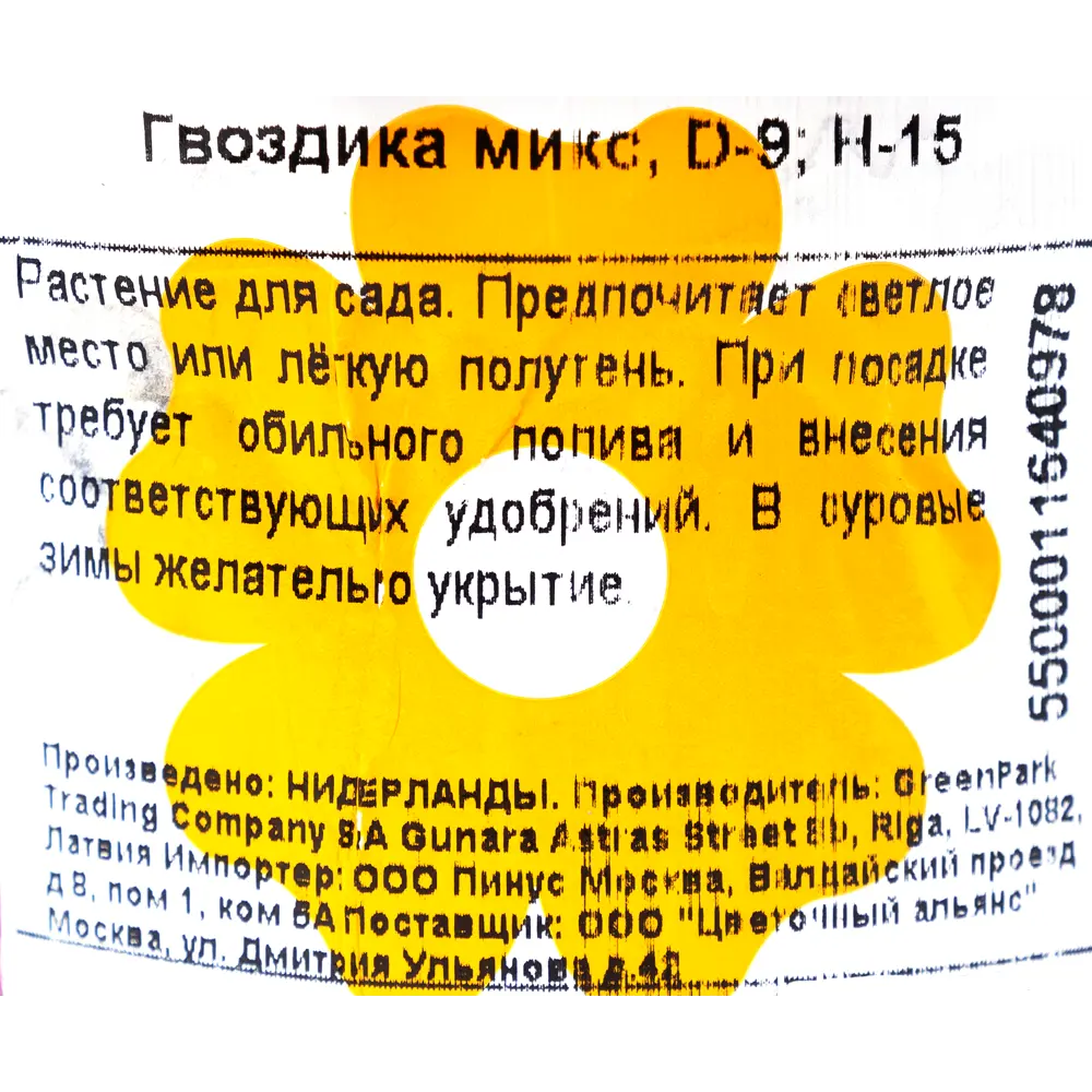 Гвоздика 9х16 см 11305408 STLM-2009587 Santreyd  - Вид №2