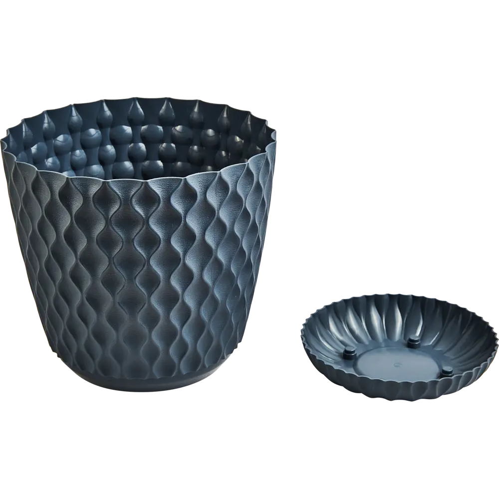 INGREEN Wave — серый кашпо для дома и сада с объёмом 4.7 л 88890473 STLM-1534944 - Вид №1