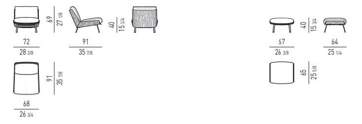 Открытый стул с тиковым корпусом Minotti Daiki Outdoor ARCH-00015701 - Вид №3