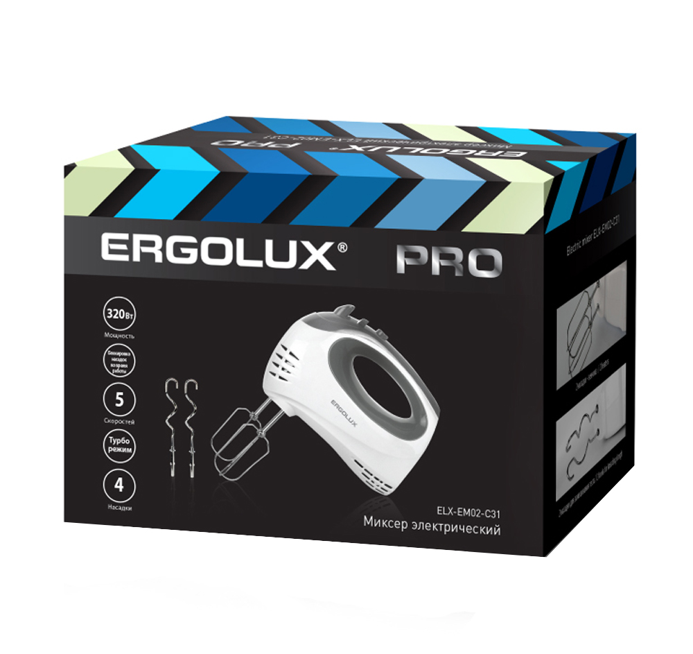 5368501 Миксер ERGOLUX ELX-EM02-C31 белый STDN-0052480 - Вид №2