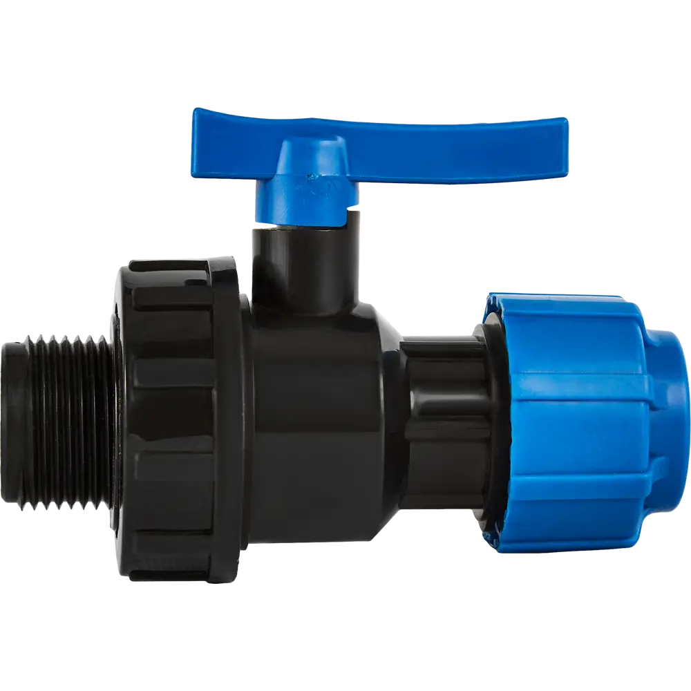 Кран разъемный ПНД Политэк 25x1" с наружной резьбой 85358394 STLM-0062136 - Вид №1