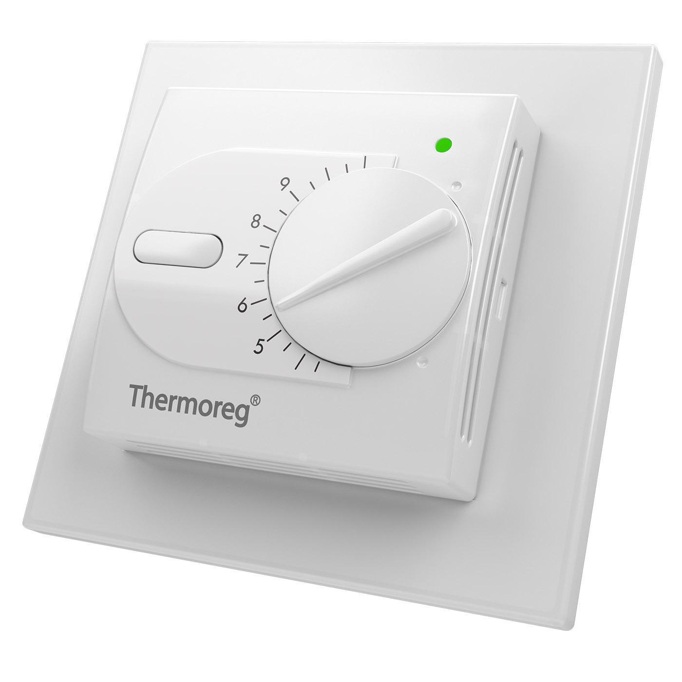 90021396 Терморегулятор для теплого пола reg TI-200 Design механический цвет белый STLM-0087766 THERMO