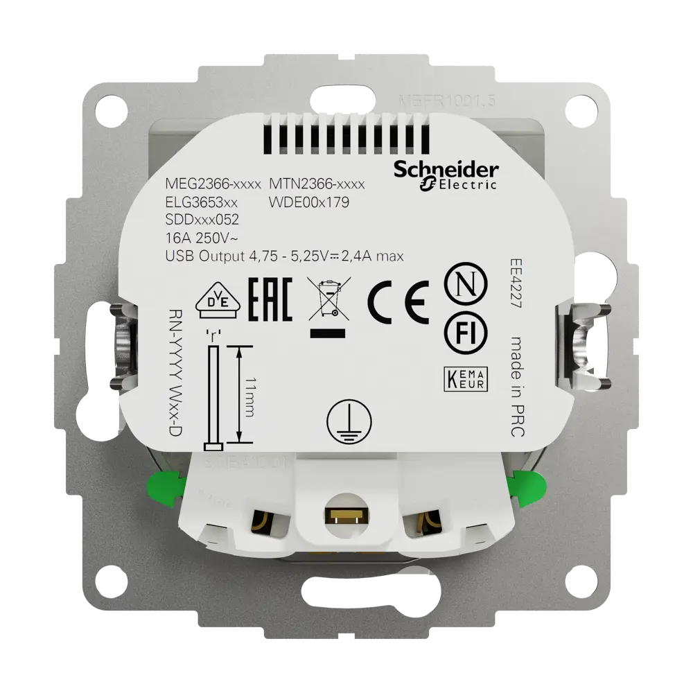 Розетка встраиваемая Systeme Electric Sedna Design с заземлением разъем USB, цвет белый STLM-2185867 - Вид №2