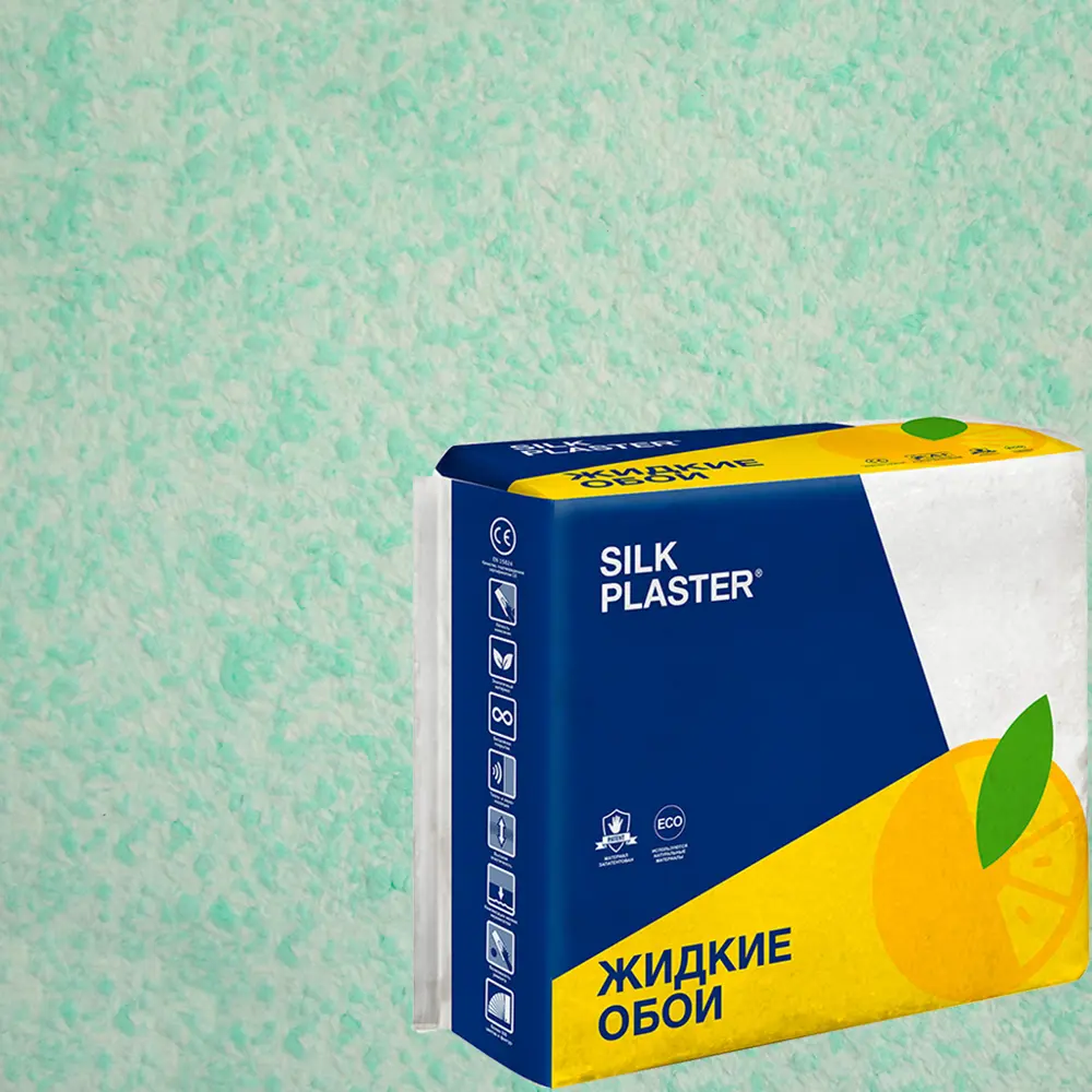 Жидкие обои Silk Plaster Absolute А207 0.7 кг цвет мятный пастельный 82736069 STLM-2164769 