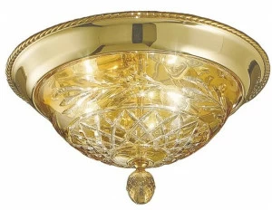 Possoni Illuminazione Потолочный светильник из чистого золота в оправе с янтарными кристаллами Clarissa 4500/plp