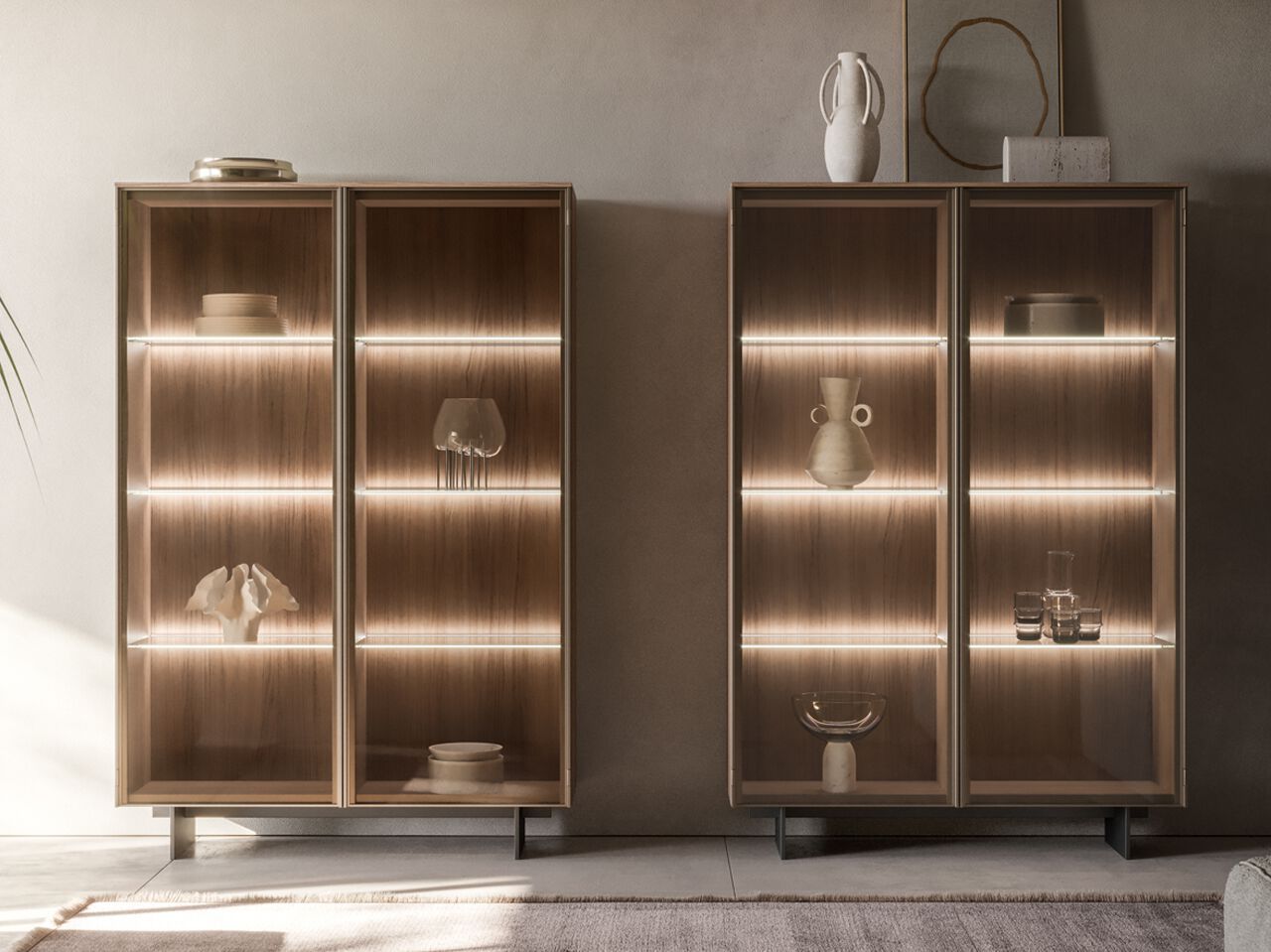 Деревянная секционная витрина со встроенным освещением Santalucia Mobili Luxury ARCH-00141379