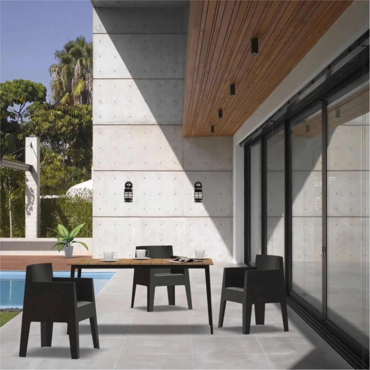 Штабелируемый садовый стул из полипропилена с подлокотниками In Stock Driade ARCH-00029901 - Вид №4