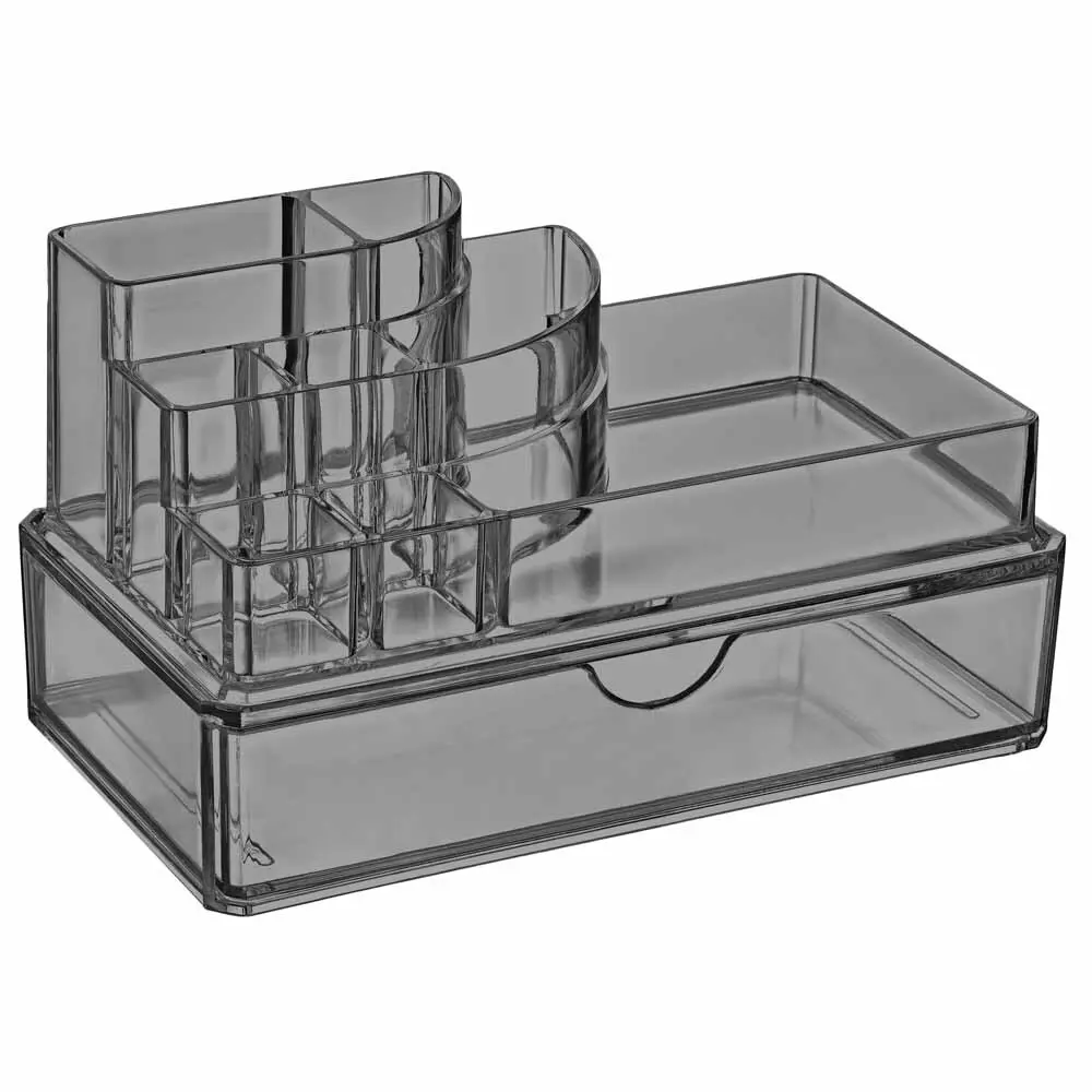 ОргаОрганайзер для косметики 9 отделений найзер Econova 10x18x10.5 см полипропилен цвет серый