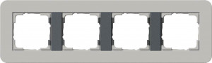 Рамка 4-постовая Gira E3 серый/антрацит 0214422