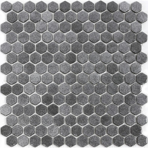 Декоративная мозаика STP-GR009-HEX-22-290x290 29x29см стекло цвет серый / серебристый NATURAL Steppa