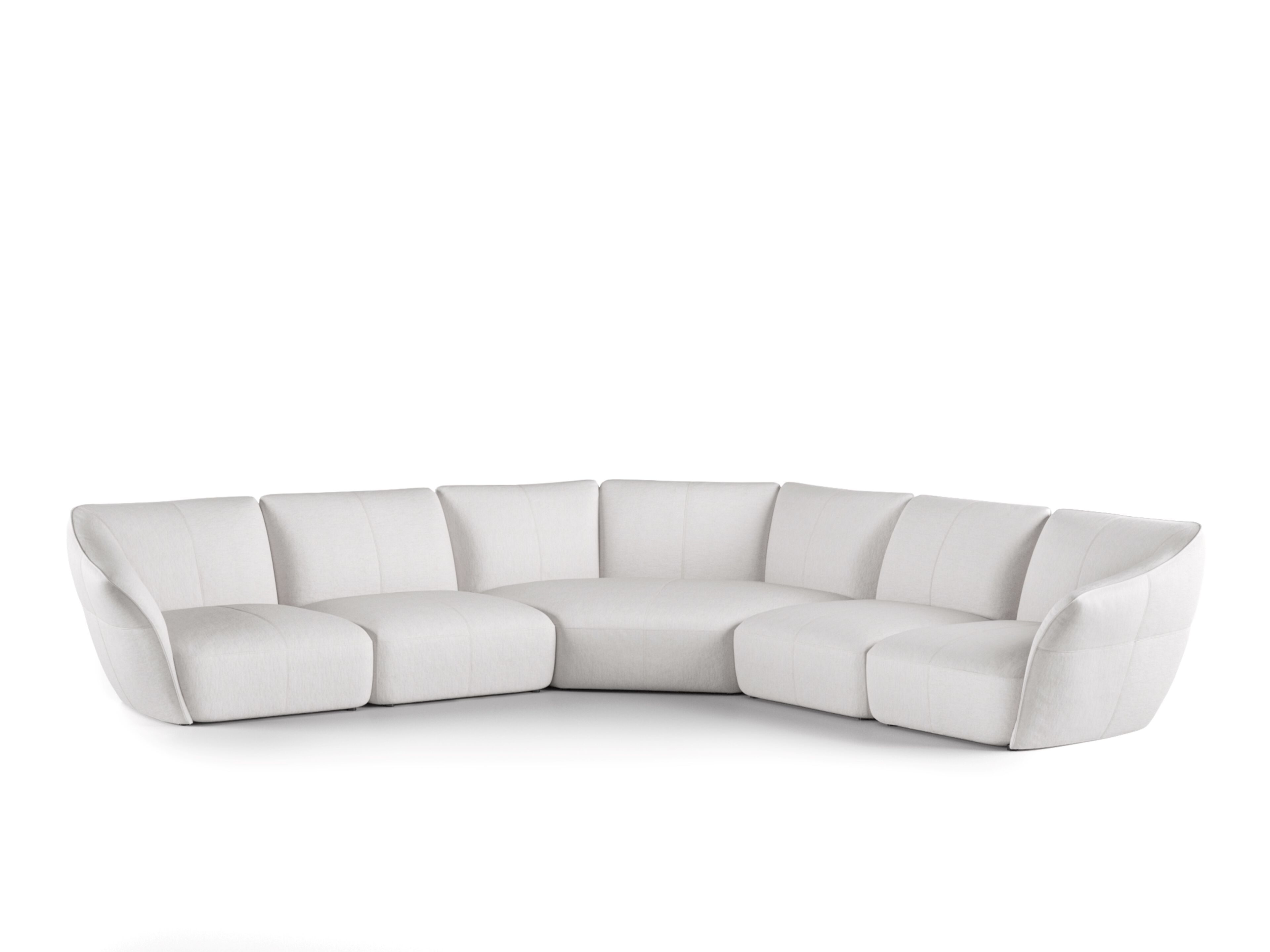 Модульный угловой диван из ткани Natuzzi Italia TIMELESS ARCH-00036647 - Вид №4