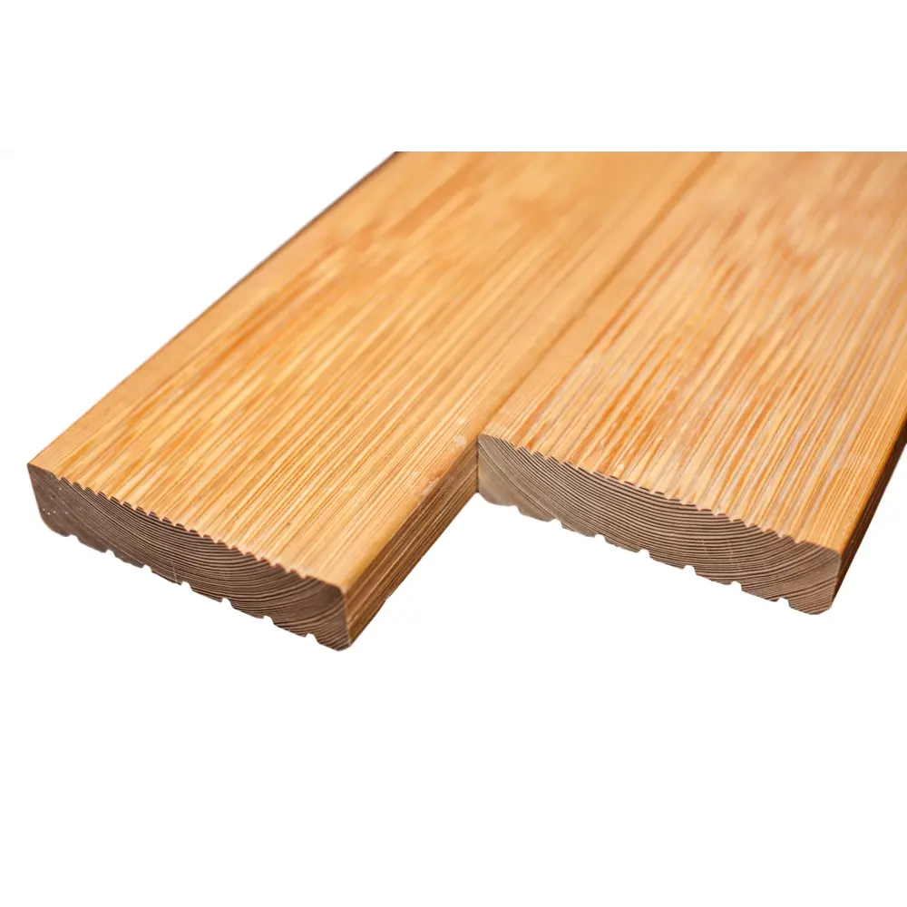 Террасная доска Лиственница Прима 2000x142x27 мм. Вельвет 0.28 м² Santreyd STLM-2181478