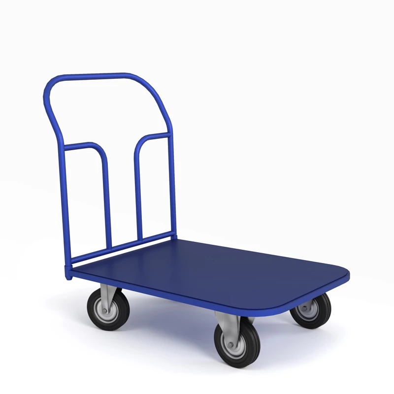 Тележка платформенная ТП 1 (г/п 300 кг, 800x500 мм, колеса черная резина 125 мм) Верстакофф 65-0181