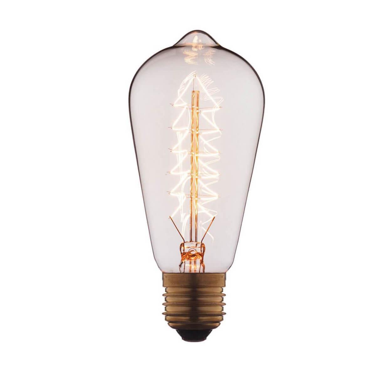 6460-S Лампа накаливания E27 60W прозрачная Loft IT Edison Bulb