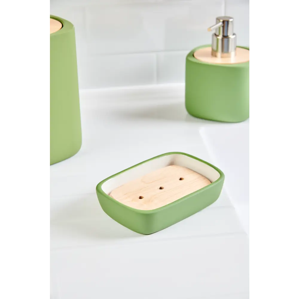 Мыльница Vidage Green Meadow керамика цвет зеленый STLM-2008944