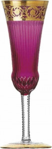 10555927 St. Louis Фужер для шампанского St. Louis "Цветок чертополоха" 90мл (аметист) Хрусталь