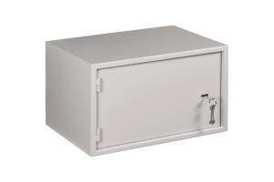16198280 Настенный антивандальный шкаф с дверью на петлях серый EC-WS-075240-GY NETLAN