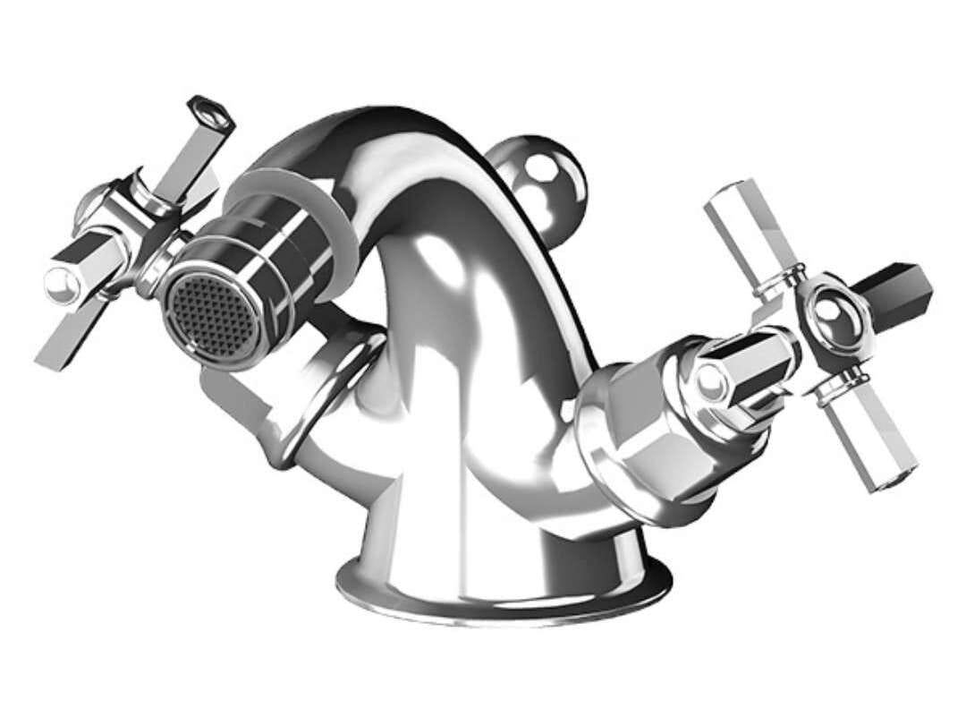 Смеситель для биде с одним отверстием для пола с отдельными розетками GATTONI TRD ARCH-00107300 - Вид №1