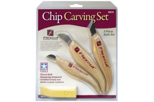 15561192 Резчицкий набор, 3 ножа + хон.паста Chip Carving Set ETD KN115 Flexcut