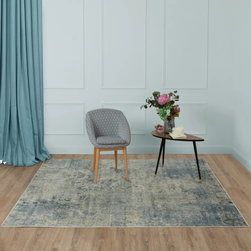Ковер вискоза Isphahan 84387 S/l.Blue 80x150 см цвет голубой 83271531 STLM-2132931 Santreyd 