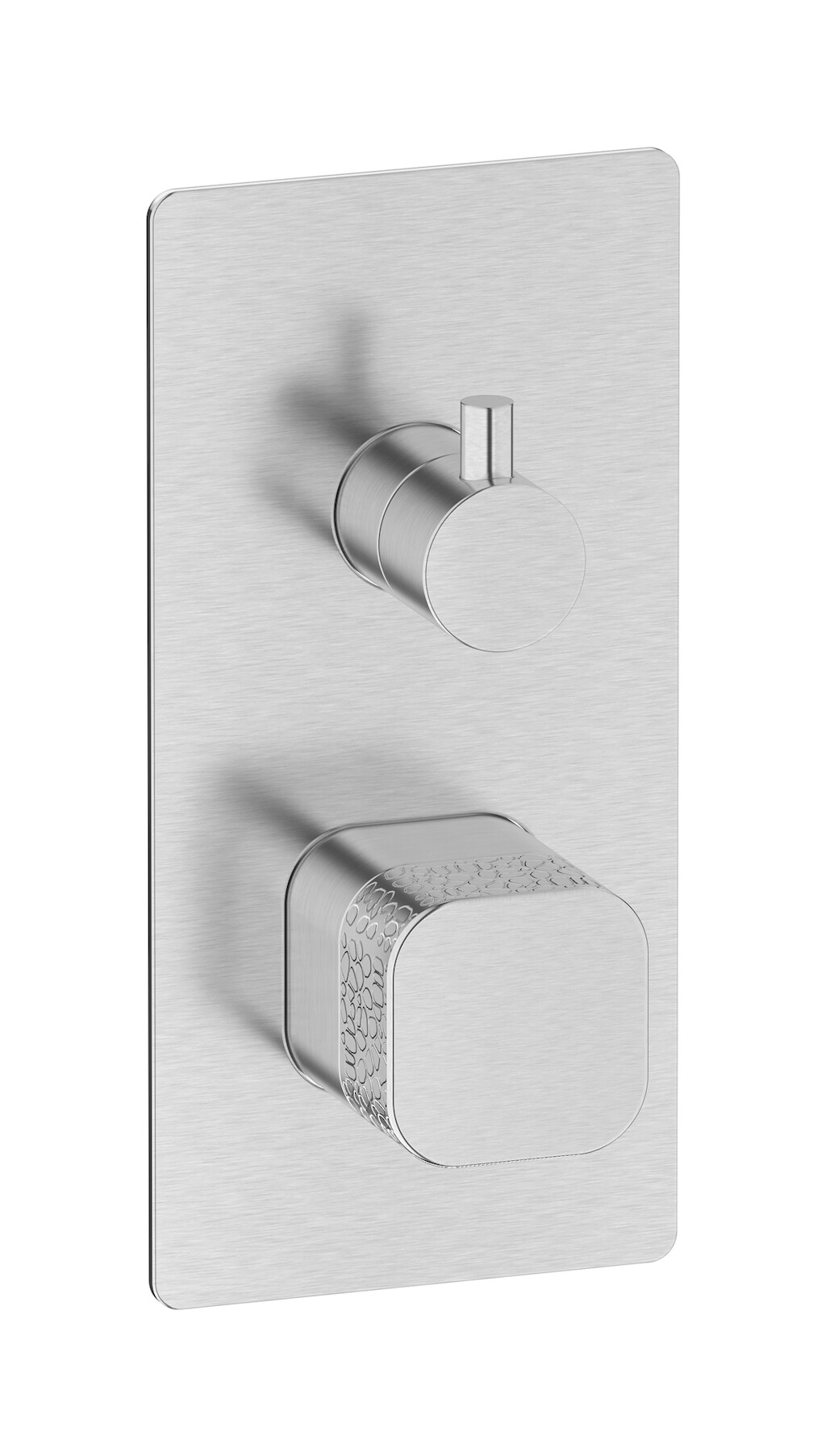 Прогрессивный настенный смеситель для душа на 2 потребителя. WE ARE IB eo310ss_2 Brushed Nickel Elio