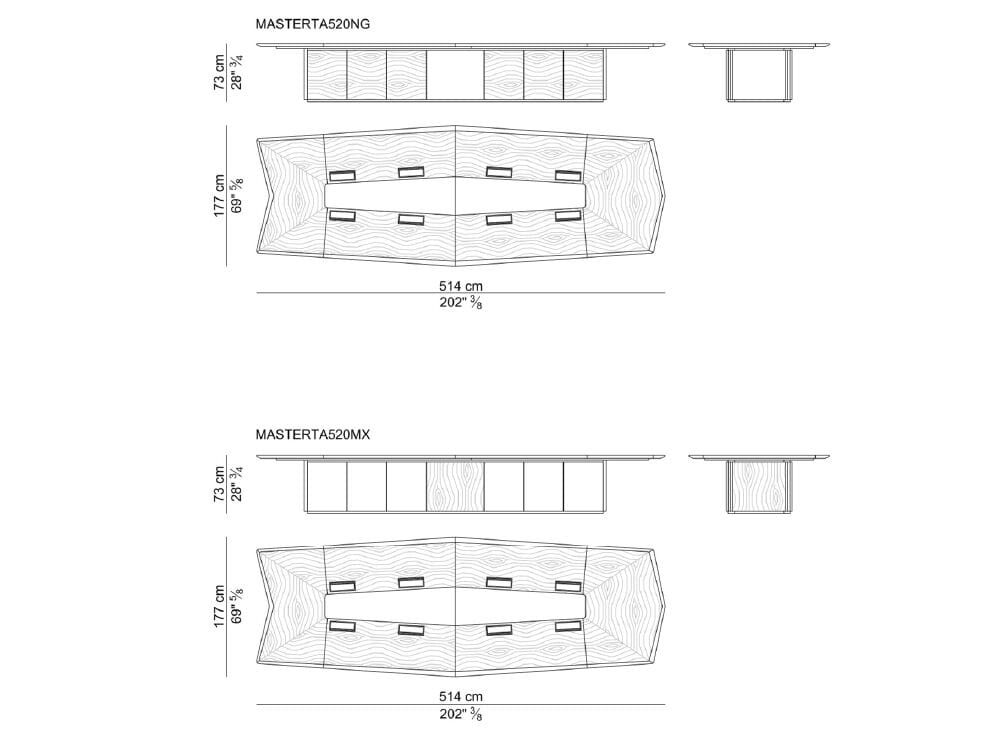 Деревянный прямоугольный стол для совещаний с системой люверсов i 4 Mariani MASTER ARCH-00109096 - Вид №12