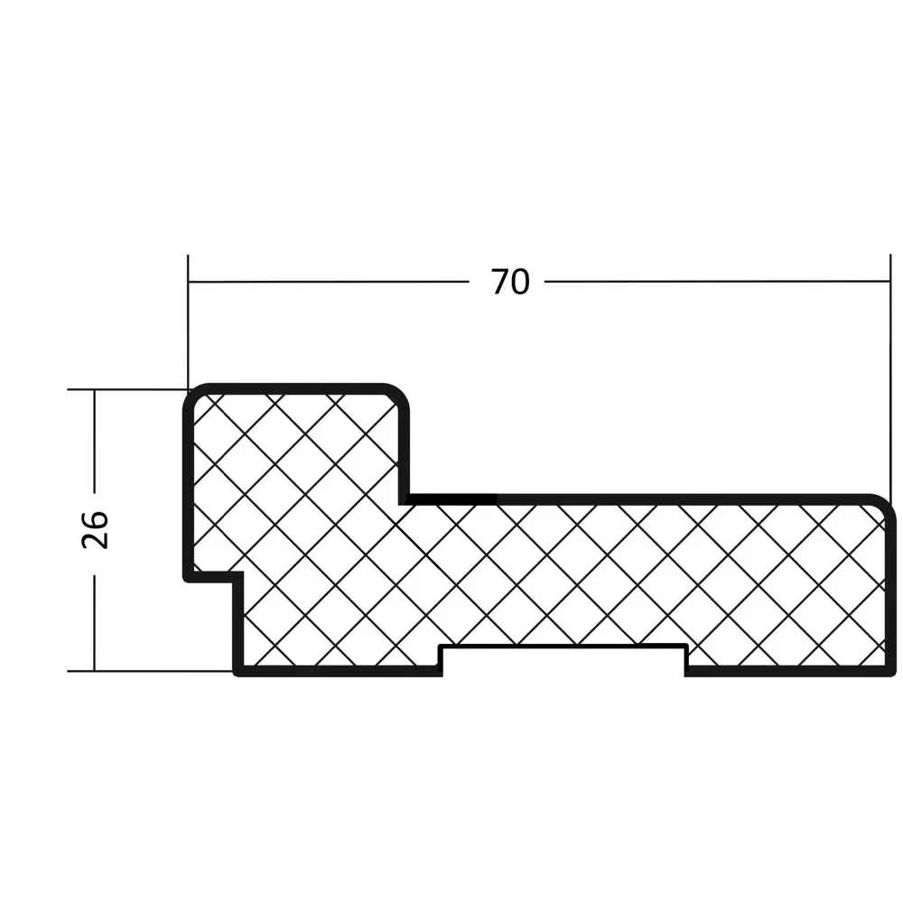 Порог ЛЦ/Классик 1035x70x26 мм финиш-бумага ламинация цвет белый CASAPORTE STLM-2137910 - Вид №2
