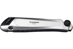 16228789 Нож профессиональный, 18 мм, выдвижное лезвие, металлический корпус, 6 лезвий в комплекте 570331 Harden